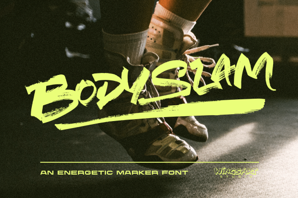 Bodyslam - An Athletic Sports Font by Wingsart Studio