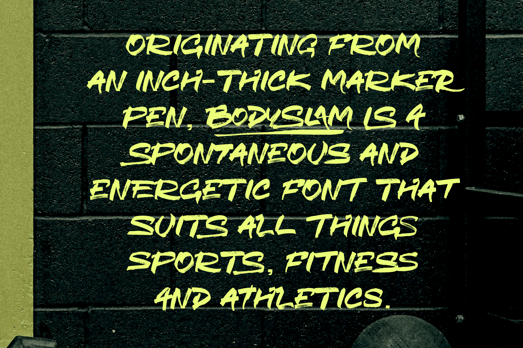 Bodyslam - The Gym Font by Wingsart Studio Bodyslam - An Athletic Sports Font by Wingsart Studio