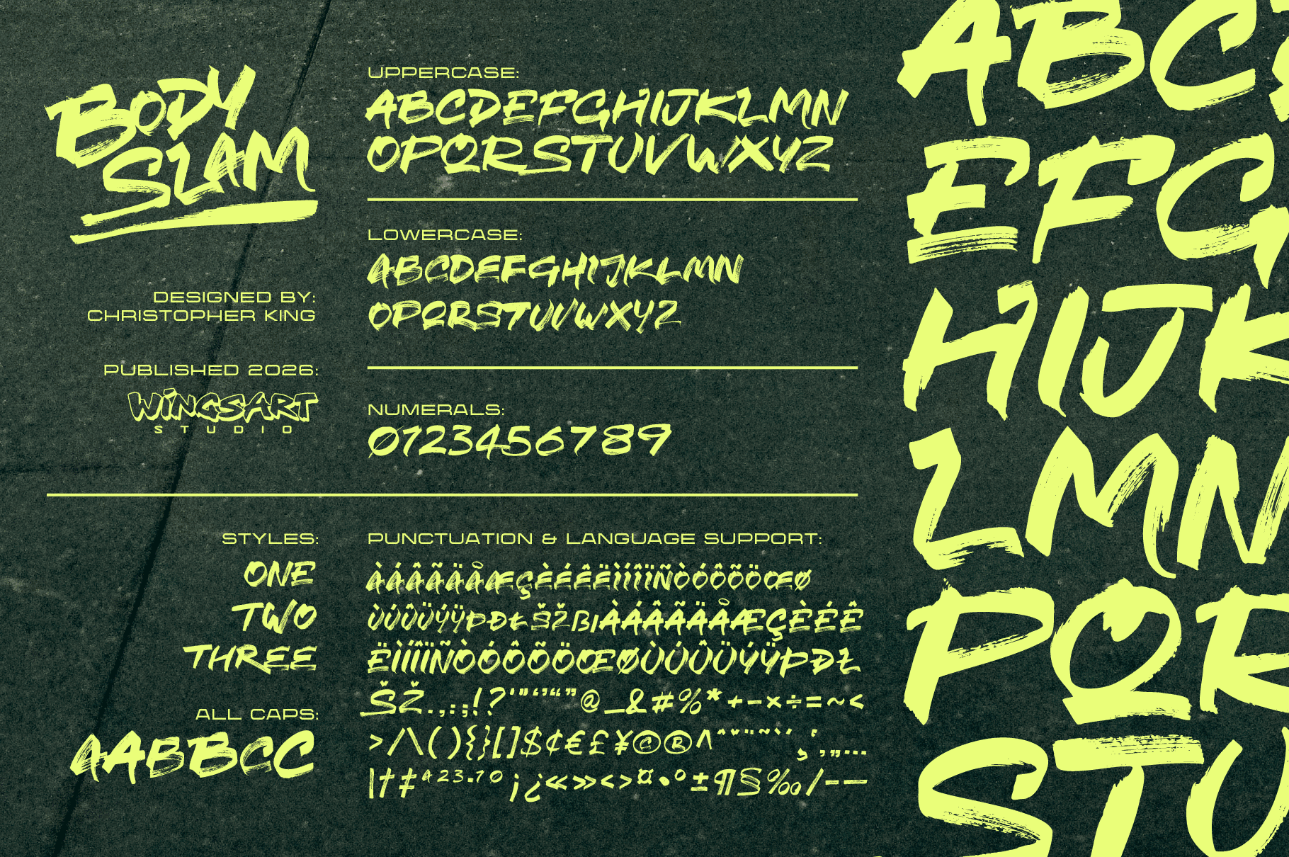 Bodyslam - The Gym Font by Wingsart Studio Bodyslam - An Athletic Sports Font by Wingsart Studio