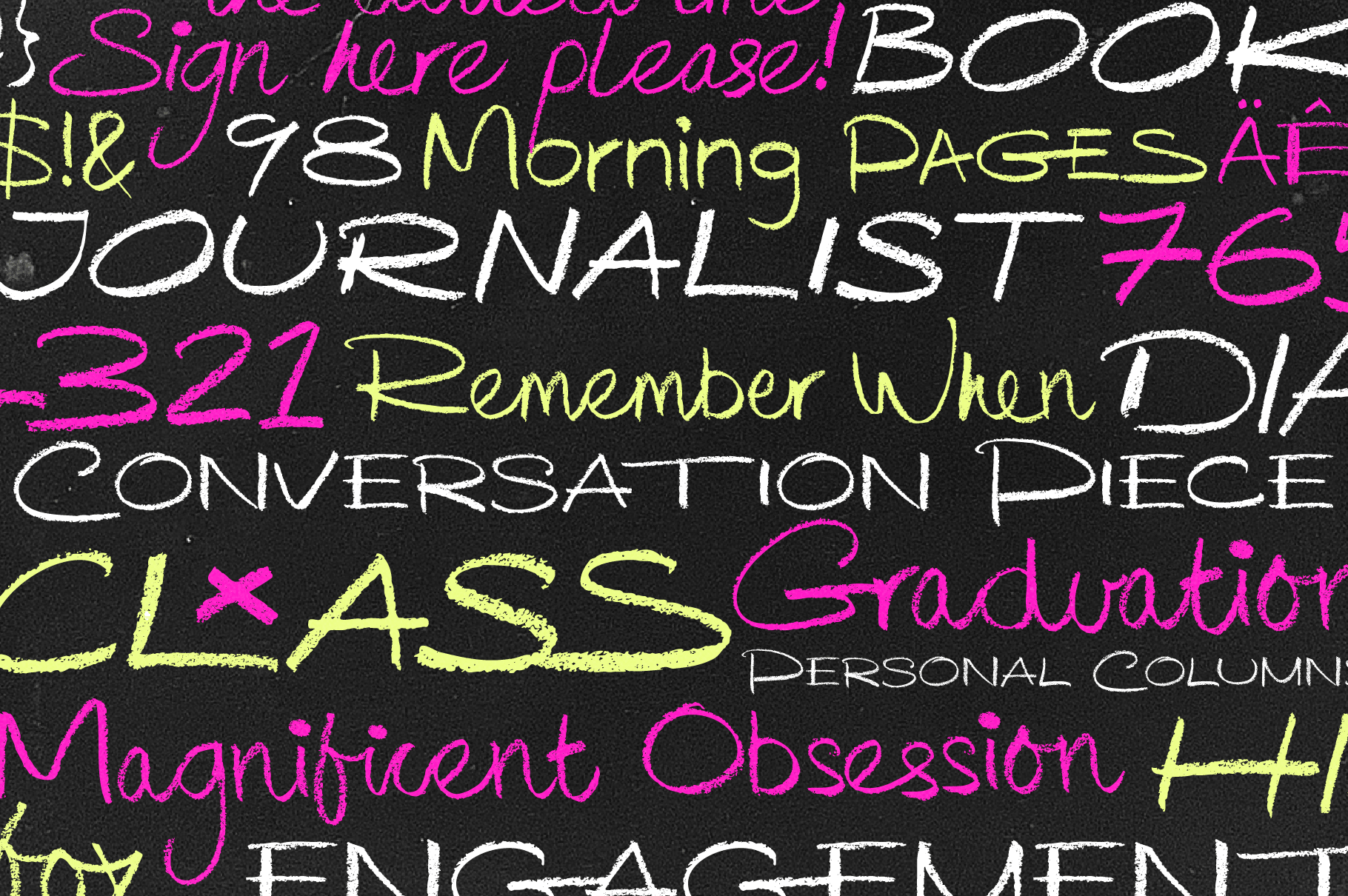 Listomania - A Real Handwriting Font by Wingsart Studio Listomania - Natural chalk handwriting in an amazing new font
