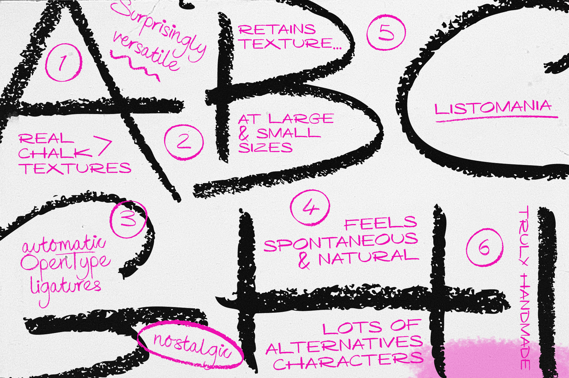 Listomania - A Real Handwriting Font by Wingsart Studio Listomania - Natural chalk handwriting in an amazing new font